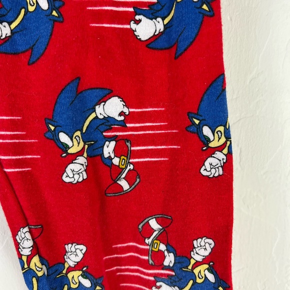 Sonic The Hedgehog Pajama Pants red size 8 - Picture 5 of 8